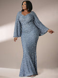 Manches évasées Robe grande taille