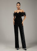 Off Shoulder Plumes Combinaisons