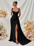 Sweetheart Neck Corset Drapée Maxi Robe de bal