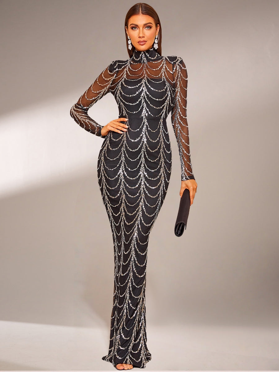 Transparente Ondulée Robe de cocktail